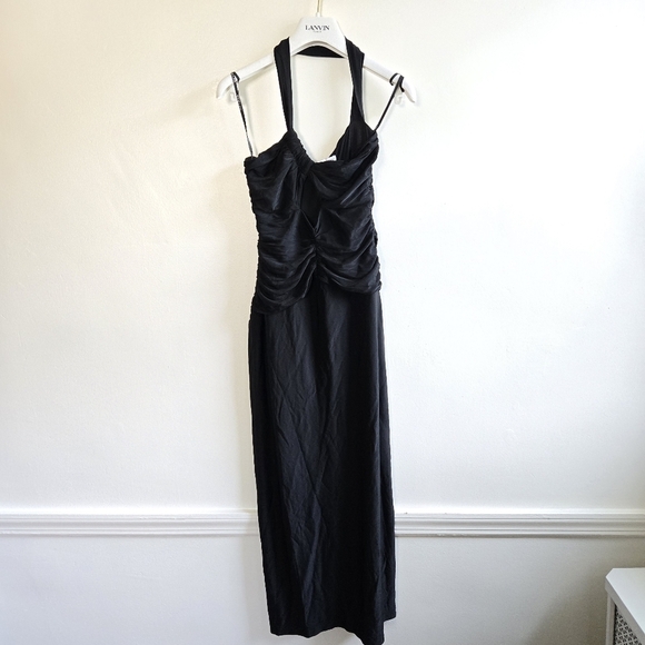 New Shona Joy Yvette Strapless Black Cocktail Midi Dress Size 2 NWOT - Picture 5 of 10